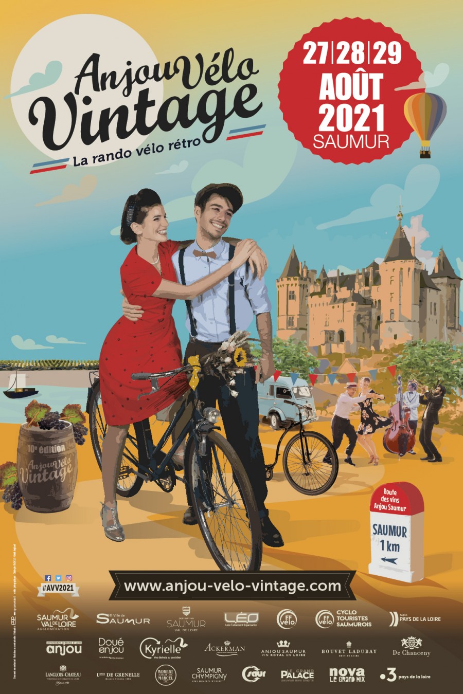 L’affiche officielle de l’Anjou Vélo Vintage 2021 enfin dévoilée
